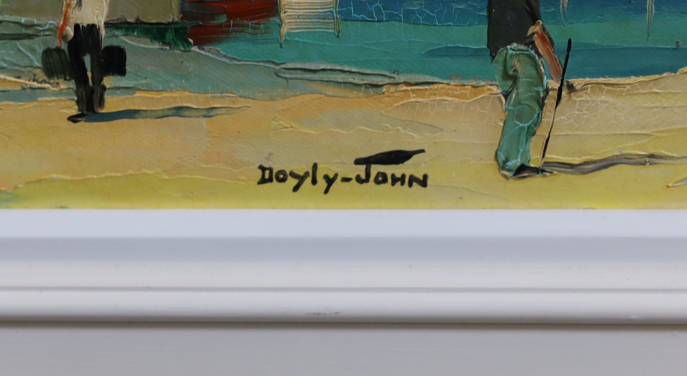 Cecil Rochfort Doyly-John (1906-1993), On the Mediterranean coast, oil on canvas, 30 x 50cm